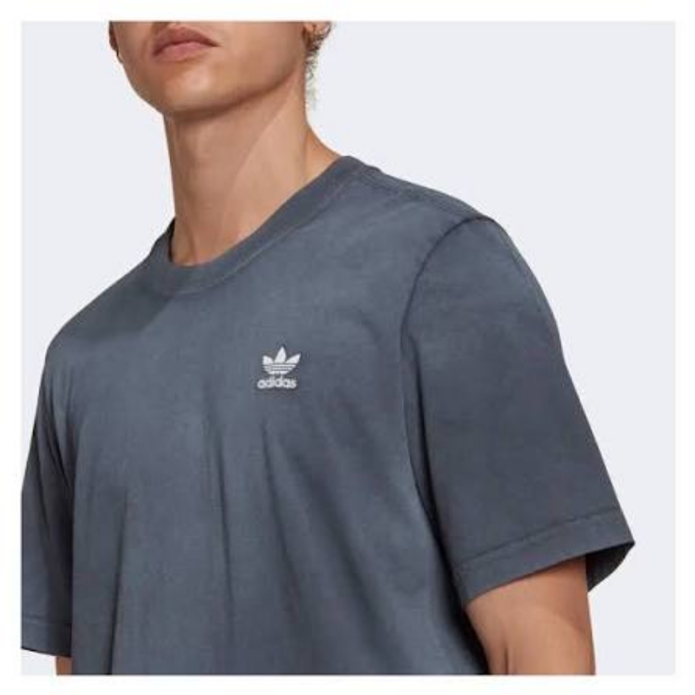 Adidas mens 2XL hand dyed dark blue tee with small embroidered logo